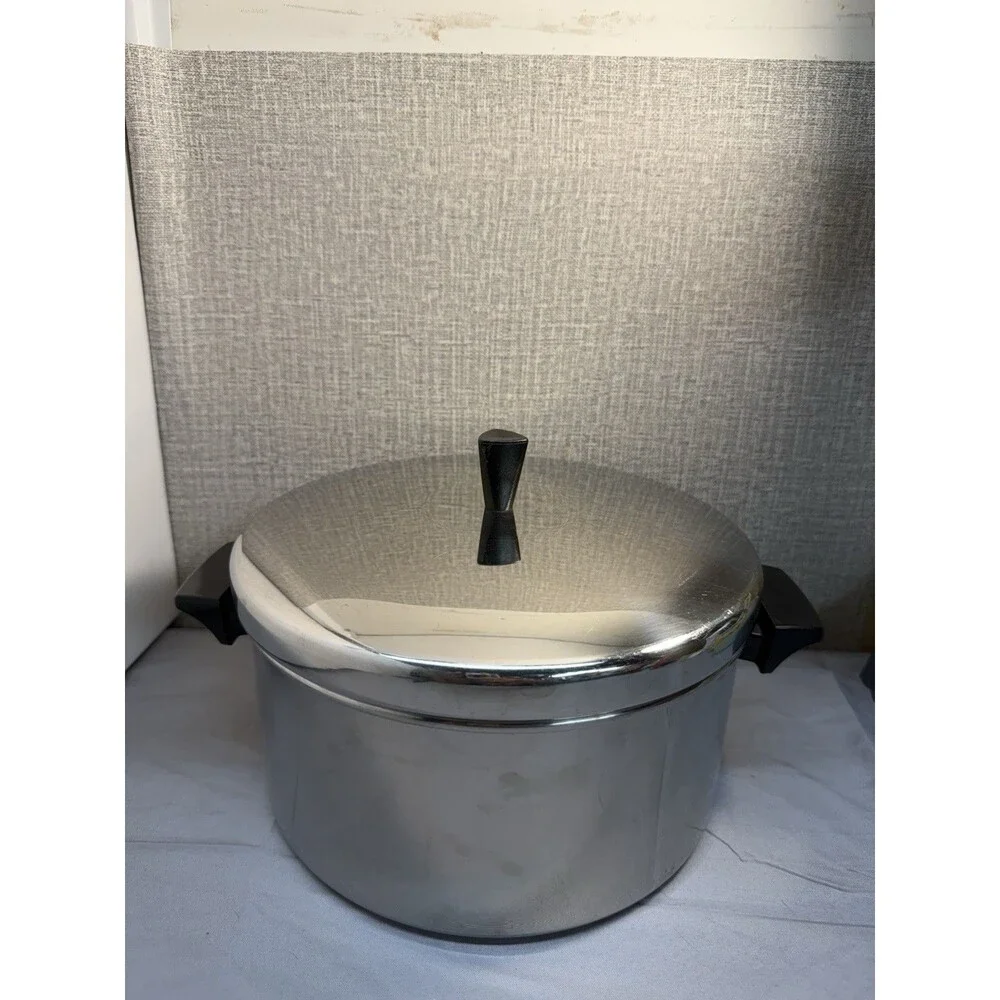 Revere Ware 1801 Tri-ply 6QT Quart 5.7L Stock Pot with Lid- Vintage